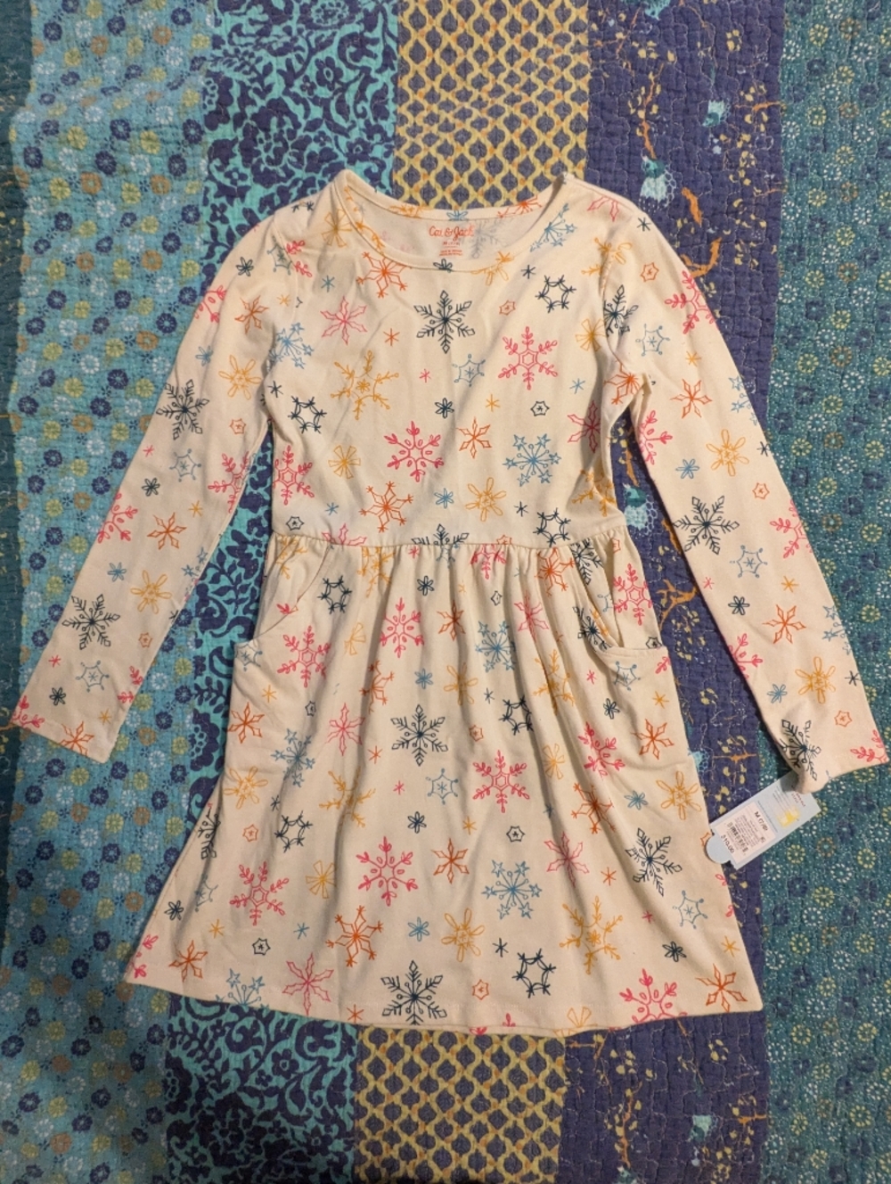 NWT Cat & Jack Snowflake Dress Size 7/8